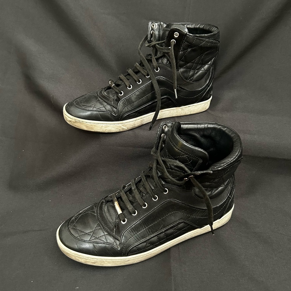 Dior Black Quilted High-Top Sneakers